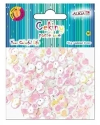 Zdjęcie produktu dla Aliga, Cekiny pastelowe, jasne różowe, 10 g