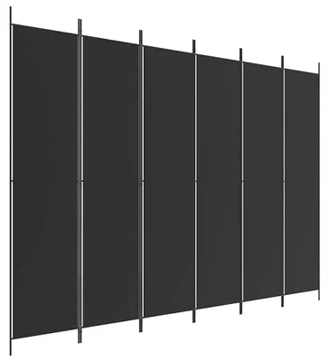 Produktbild von vidaXL 6-tlg. Paravent Schwarz 300x220 cm Stoff