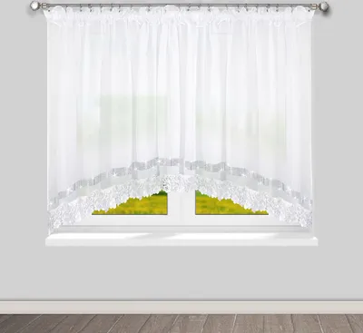 Obrázok produktu pre Hotová záclona, Virginia kamienky, 400 x 165 cm Biela