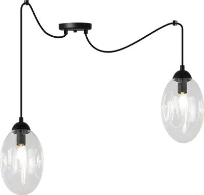 Obrázek produktu pro Závěsné svítidlo Loft - Elegantní stropní svítidlo se skleněným stínidlem do obývacího pokoje a ložnice