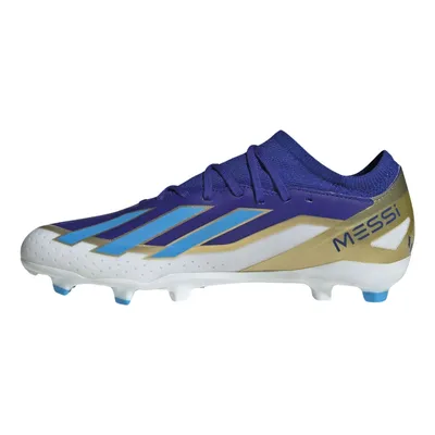 Produktbild von Adidas X Crazyfast League FG Messi Fußballschuhe blau/weiss/gold ID0712, Schuhgröße:45 1/3 EU
