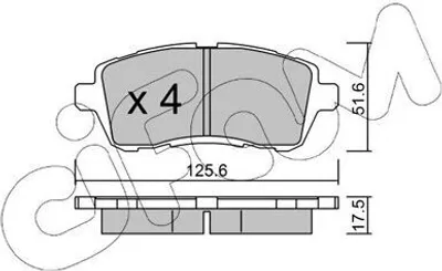 Produktbild von CIFAM Bremsbeläge Satz Vorne Bremsklötze für FORD Fiesta Mk6 Schrägheck (JA8, JR8) 822-793-2