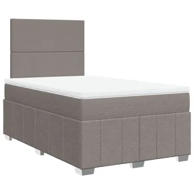 Productafbeelding van vidaXL Boxspringbed met matras, taupekleurig, 120x190 cm, met stoffen bekleding
