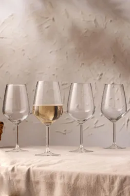 Obrázok produktu pre Hermia Concept, súprava kvalitných pohárov na víno (4 ks), 9,1 x 9,1 x 21,8 cm / 490 ml | 100 % sklo, vhodné do umývačky riadu | Priehľadné, ideálne na slávnostné príležitosti aj na každodenné použitie.