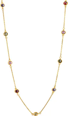 Produktbild von Celesta Gold Halskette 375 Gelbgold mit Zirkonia bunt