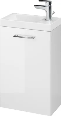 Produktbild von BADLAND Badmöbel Set LARA COMO 40 Waschbecken-Unterschrank mit Hochschrank 150x30x25, 2-Türen, Weiß