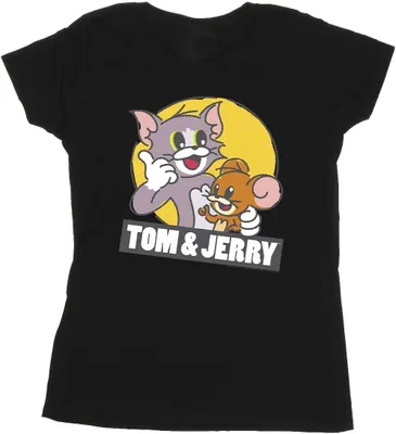 Produktbild von Tom And Jerry - "Sketch Logo" T-Shirt für Damen BI43769 (L) (Schwarz)
