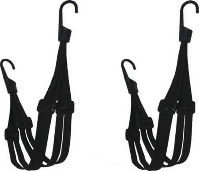 Produktbild von 2 Stücke Gepäckspanner Gepäckträger Spanngurt Spanngummi, 60 cm Gepäckträger, Expander mit Haken, Spanngurte mit Haken, Gepäckträger, Motorradgurt, Fahrräder für feste Ladung, Schwarz.