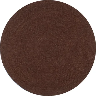 Produktbild von Teppich Handgefertigt Jute Rund 90 cm Braun