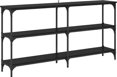 Obrázek produktu pro Černý dubový konzolový stolek 150 x 29 x 75 cm