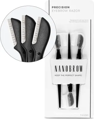 Obrázek produktu pro Žiletka na obličej a obočí Nanobrow 3 ks - holicí strojek na obličej a obočí