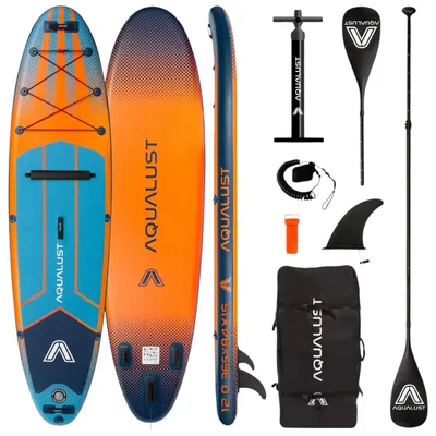 Immagine prodotto di AQUALUST 12.0 iSUP Board Stand Up Paddle Tavola da surf gonfiabile set completo 365cm - Contenuto: Boardset+kayak paddle