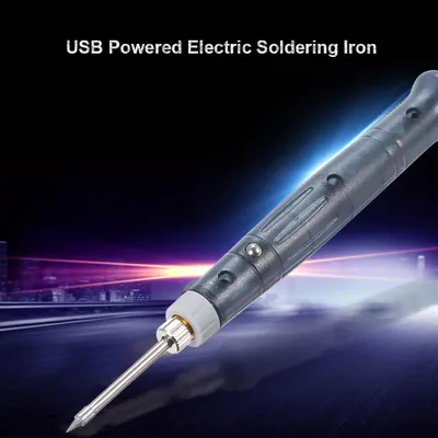 Image de Fer à souder électrique alimenté par USB, mini-stylo à souder portable, pistolet de soudage, 5 V, 8 W, outillage à main avec capuchon de protection