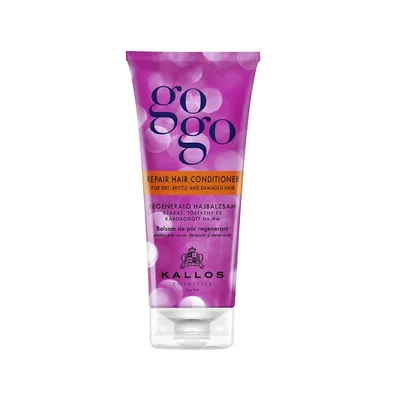 Produktbild von Kallos GOGO Repair hair conditioner 200ml, 200 ml, Frauen, Sprödes Haar, trockenes Haar, normales Haar, Feuchtigkeitsspendend, Reparatur, Glanz, Verstärkung, Tube, 1 Stück(e)