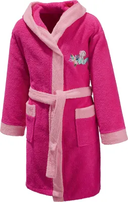 Produktbild von Erwin Müller Kinder-Bademantel mit Kapuze pink 158 / 164