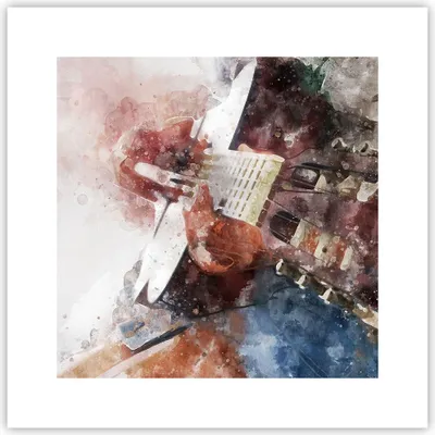 Produktbild von Poster - Poster ohne Rahmen - Gitarre Musik - 30x30 cm - Wand Bild - Wanddeko - Wandbilder - Kunstposter - Wandposter - Bilder - Kunstdruck - Wanddekoration - Wandbild - P2XAC30x30-4000