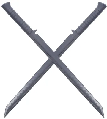 Produktbild von Pack mit 2 Ninjato-Schwertern aus Polypropylen, 70 cm, Ninja Kampfübung