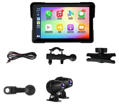 Obrázek produktu pro Motocyklová DVR kamera, rozlišení 2K, bezdrátové připojení CarPlay a Android Auto, bez kabelů, Moto DVR