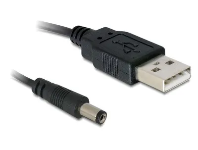 Image de DeLock USB vers DC 5,5x2,1 mm, 1 m - Noir