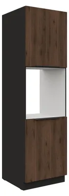 Produktbild von Küchen Hochschrank 60 cm MONZA Okapi Nußbaum Küchenzeile Küchenblock Küche
