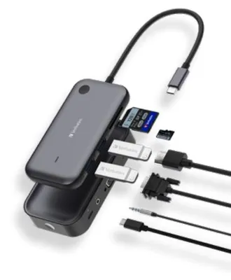 Produktbild von Verbatim 32146, Desktop, USB, WLAN, 802.11a, 802.11b, 802.11g, Wi-Fi 4 (802.11n), Wi-Fi 5 (802.11ac), USB 3.2 Gen 1 (3.1 Gen 1), USB Typ-A, USB Typ-C
