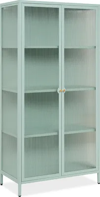 Produktbild von Kommode Vitrine Milton | Mintgrün | 80 cm x 160 cm x 40 cm