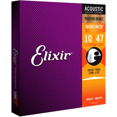 Produktbild von Elixir Strings 16152, Gitarre, Brünierter Stahl, Akkustik, 12 Stück(e)