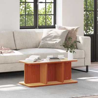 Immagine prodotto di Maison Exclusive - Tavolino da salotto marrone cera 80 x 39,5 x 33,5 cm Legno massello di pino