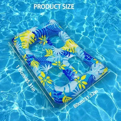 Zdjęcie produktu dla Nadmuchiwany fotel pływający do basenu z pompą – 115 x 80 cm – dla dzieci i dorosłych