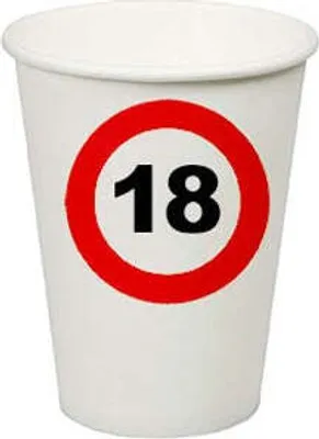 Produktbild von 8er-Set Trinkbecher 18. Geburtstag