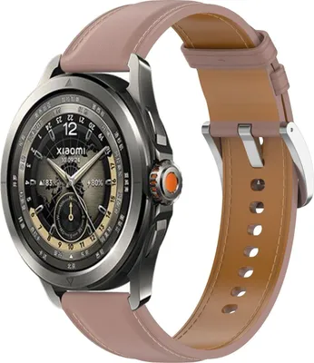 Produktbild von Für Xiaomi Watch S4 Sport Echtleder Armband mit Edelstahl-Schnellverschluss Rosa