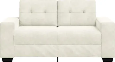 Produktbild von vidaXL | Zweisitzer-Sofa | mit Kissen Creme Samt