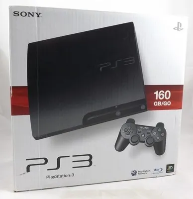 Obrázek produktu pro Sony PlayStation 3 herní konzole PS3 domácí konzole - Stav: Dobrý Slim 160GB + ovladač