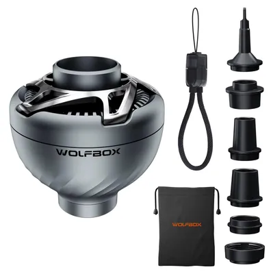 Produktbild von Kabellose Luftpumpe - MFMINI Elektrischer Luftkompressor - Aufblasen und Entleeren - Tragbar - Für Camping, Luftmatratzen und Schwimmringe