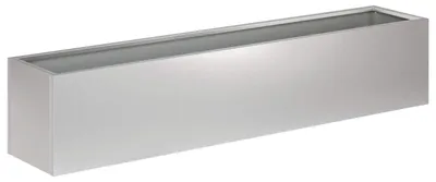 Image de vidaXL Pot de jardin en acier galvanisé, argenté, 80 x 20 x 20 cm