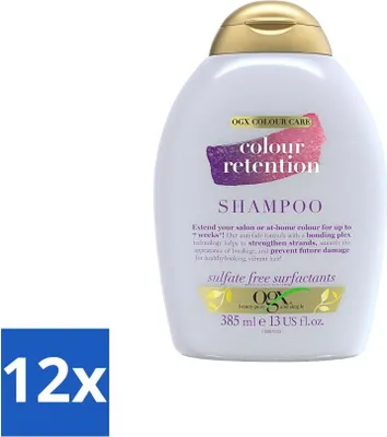 Productafbeelding van OGX Shampoo voor gekleurd haar, voor langdurige kleurbehoud, 385 ml - Voordeelverpakking - 12 stuks