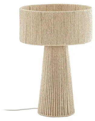 Zdjęcie produktu dla Lampa stołowa Lindby Anuva, wysokość 42 cm, wykonana z papieru, kolor beżowy, gwint E27