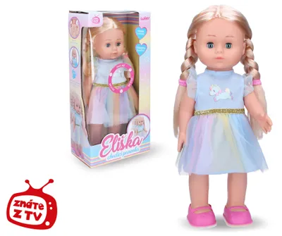 Produktbild von Puppe Eliska gehend 41cm blaues Kleid