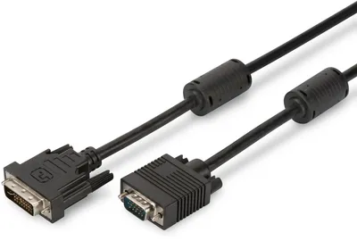 Image de AK-320300-020-S Câble adaptateur DVI, DVI(24+5) - HD15, 2x Ferrit St/St, 2.0m, DVI-I Dual Link, UL, sw