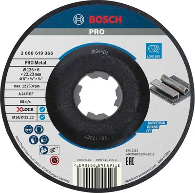 Produktbild von PRO Metal X-Lock Schleifscheibe, 125 x 6 x 22.23 mm
