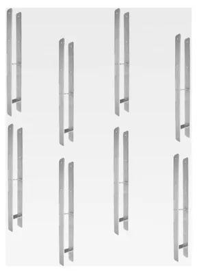Produktbild von 8 H-Pfostenträger feuerverzinkt, extra lang, 6 mm / 800 mm für 90 mm Pfosten