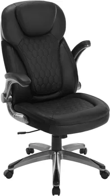 Produktbild von WOLTU Bürostuhl, ergonomisch, Kunstleder Schwarz, Kopfstütze, Armlehnen, 200 kg, breite Basis 67 cm Durchmesser