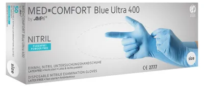 Produktbild von MED-Comfort Blue Ultra 400 - Nitrilhandschuh - L - 50 Stk.