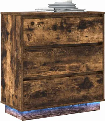 Obrázek produktu pro vidaXL Noční stolek z kouřového dubu 71 x 34,5 x 75 cm Materiál na bázi dřeva