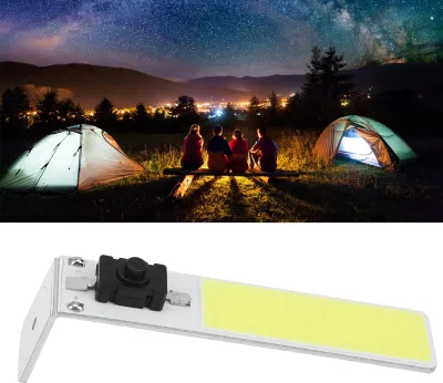 Image de Lampe de secours COB 12 V pour l'extérieur, lampe LED blanche pour tente, camping et pêche sans ligne