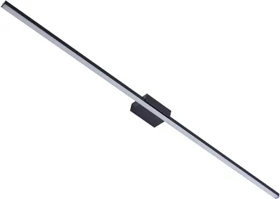 Produktbild von Lucande LED-Spiegellampe Kivana, schwarz, Metall, 120cm IP44