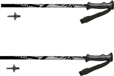 Two pairs of ski poles are shown against a white background. Each pair includes two poles, with one pole in each pair visible.
