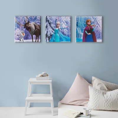Produktbild von Frozen Let it go Leinwandbild SET 3-Teilig 3x 30x30 cm