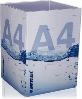 Produktbild von DIN A4 Viereck-Ständer / Plexiglas Werbe-Aufsteller