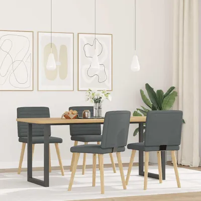 Produktbild von vidaXL Esszimmerstühle 4 Stk. Dunkelgrau Stoff